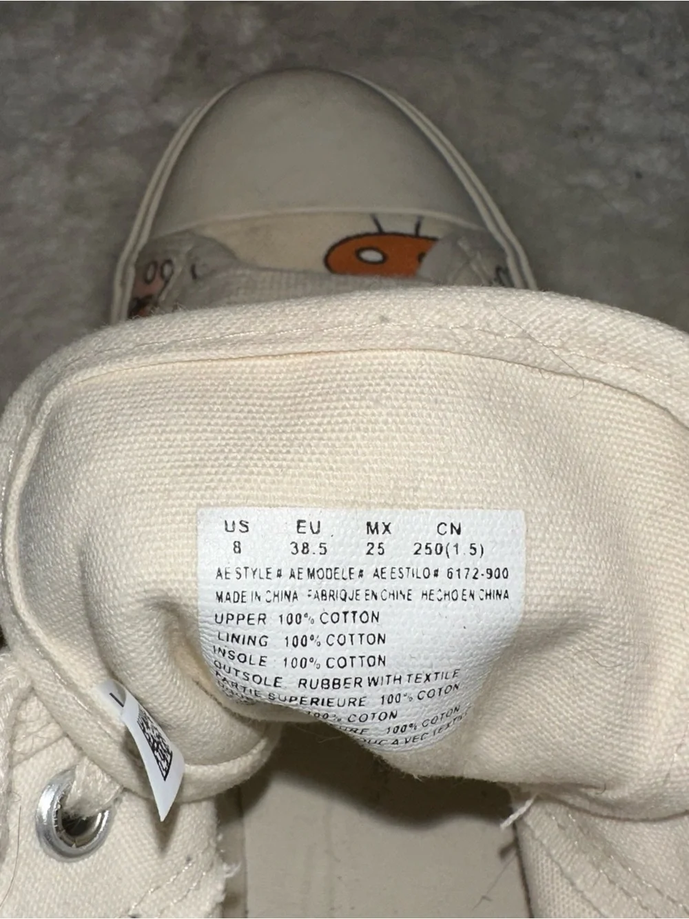 American Eagle High Top Sneakers -Peace & Love Size 8